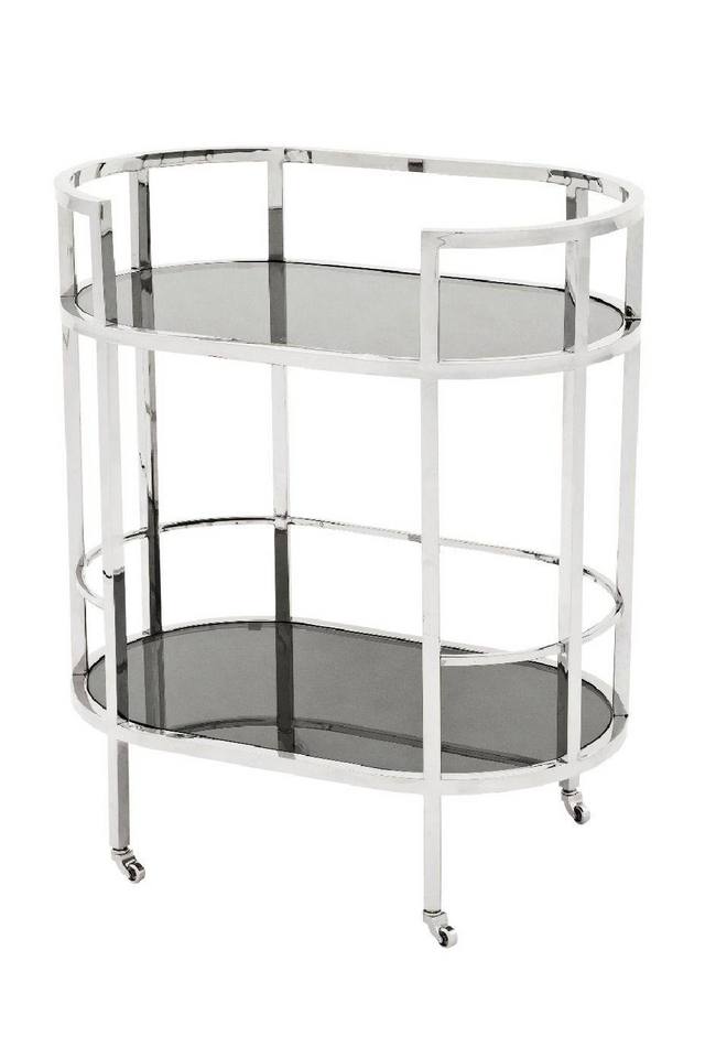 Smoked Glass 2-Layer Trolley | Eichholtz Townhouse | Oroa.com