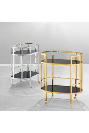 Smoked Glass 2-Layer Trolley | Eichholtz Townhouse | Oroa.com