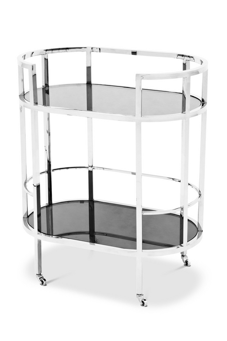 Smoked Glass 2-Layer Trolley | Eichholtz Townhouse | Oroa.com