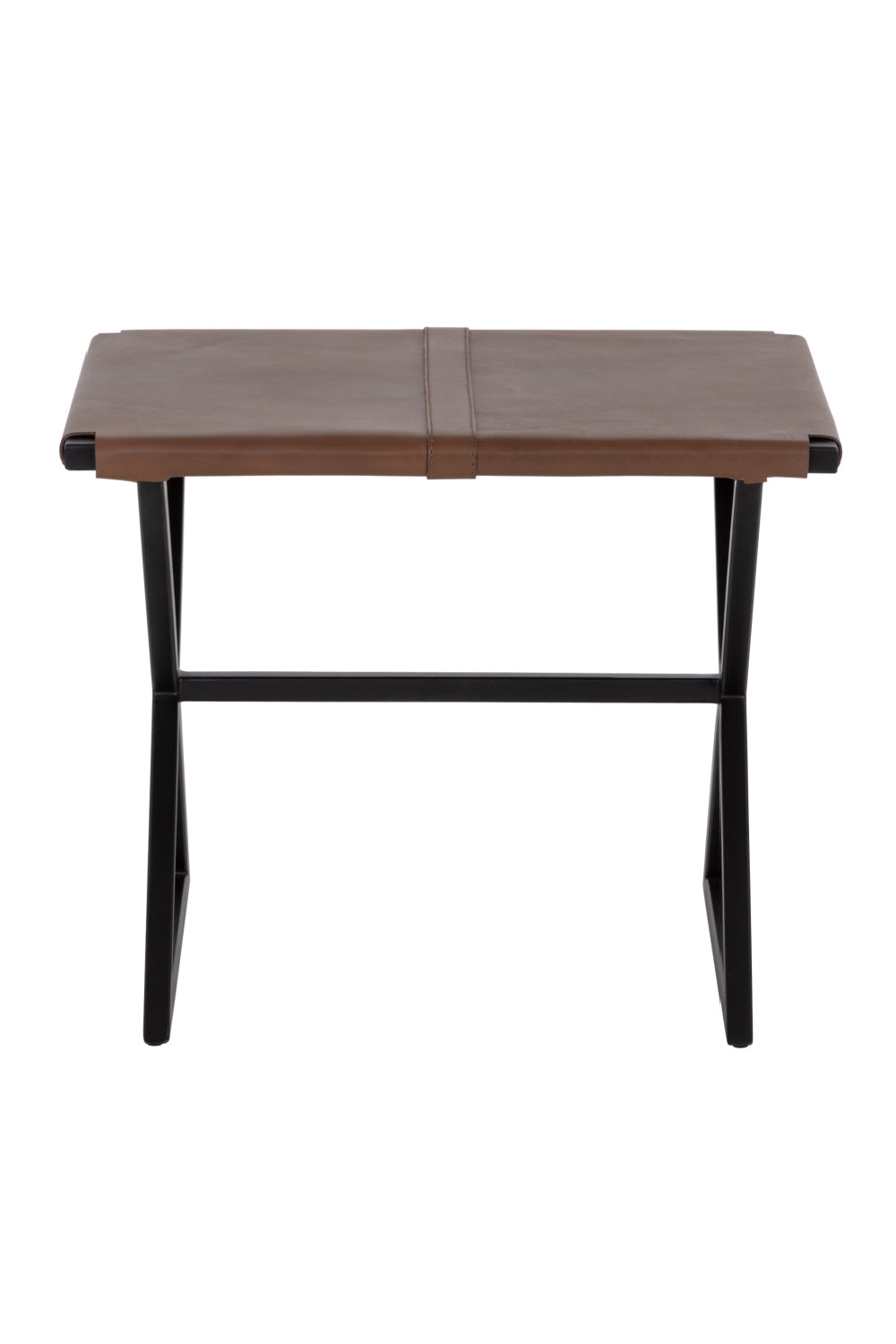 Brown Leather Stool Modern European furniture - - www.oroa.com