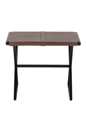 Brown Leather Stool Modern European furniture - - www.oroa.com