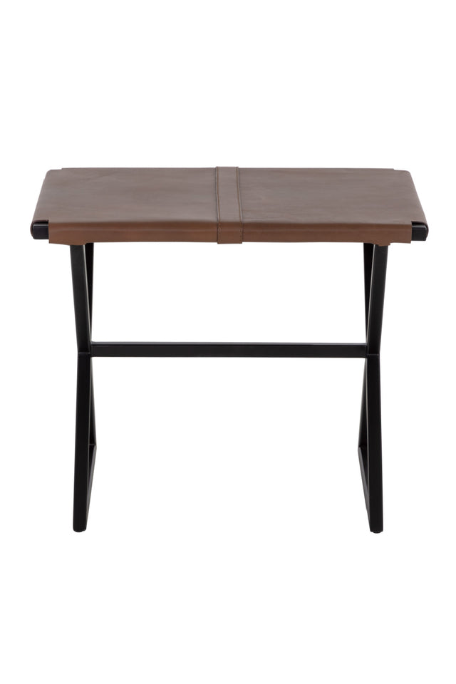 Brown Leather Stool Modern European furniture - - www.oroa.com