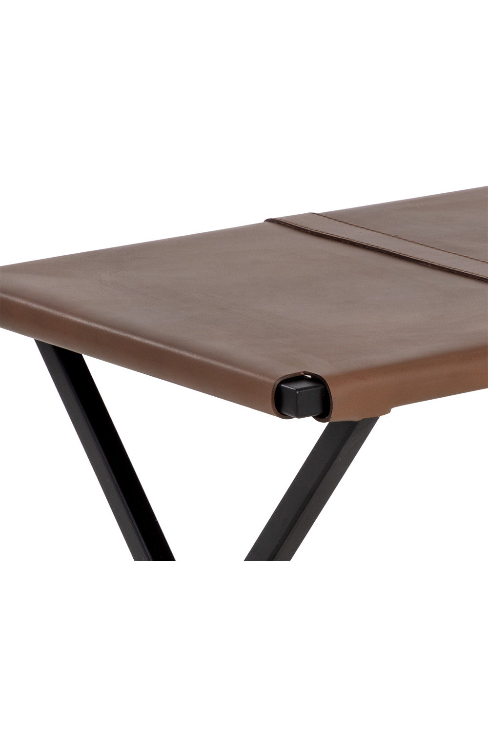 Brown Leather Stool Modern European furniture - - www.oroa.com