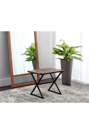 Brown Leather Stool Modern European furniture - - www.oroa.com