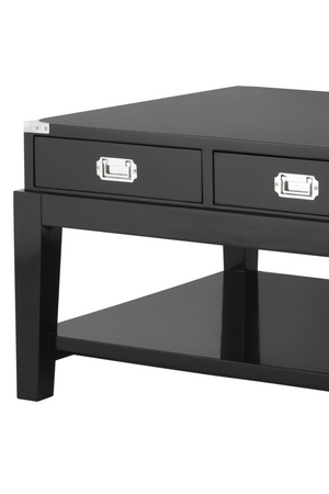 Black 3 Drawer Coffee Table | Eichholtz Military | OROA TRADE