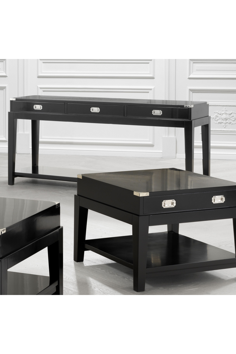 Black Console Table | Eichholtz Military | #1 Eichholtz Trade Partner
