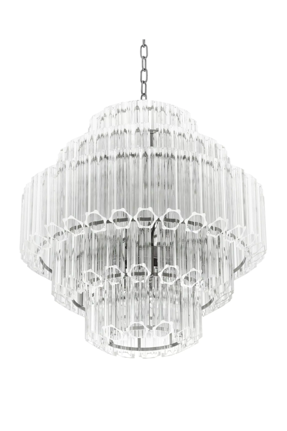 Cascading Bevelled Glass Chandelier | Eichholtz Vittoria | Oroa.com