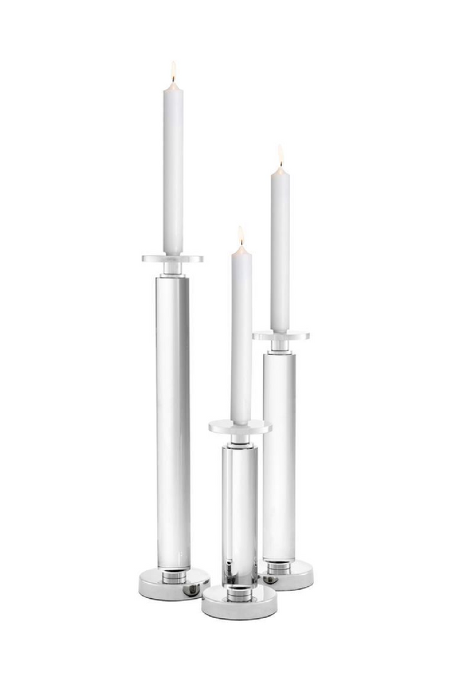 Crystal Glass Candle Holder (Set of 3) | Eichholtz Chapman | Oroa.com