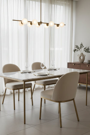 Modern European furniture - Taupe Arched-Back Dining Chairs (2) - www.oroa.com