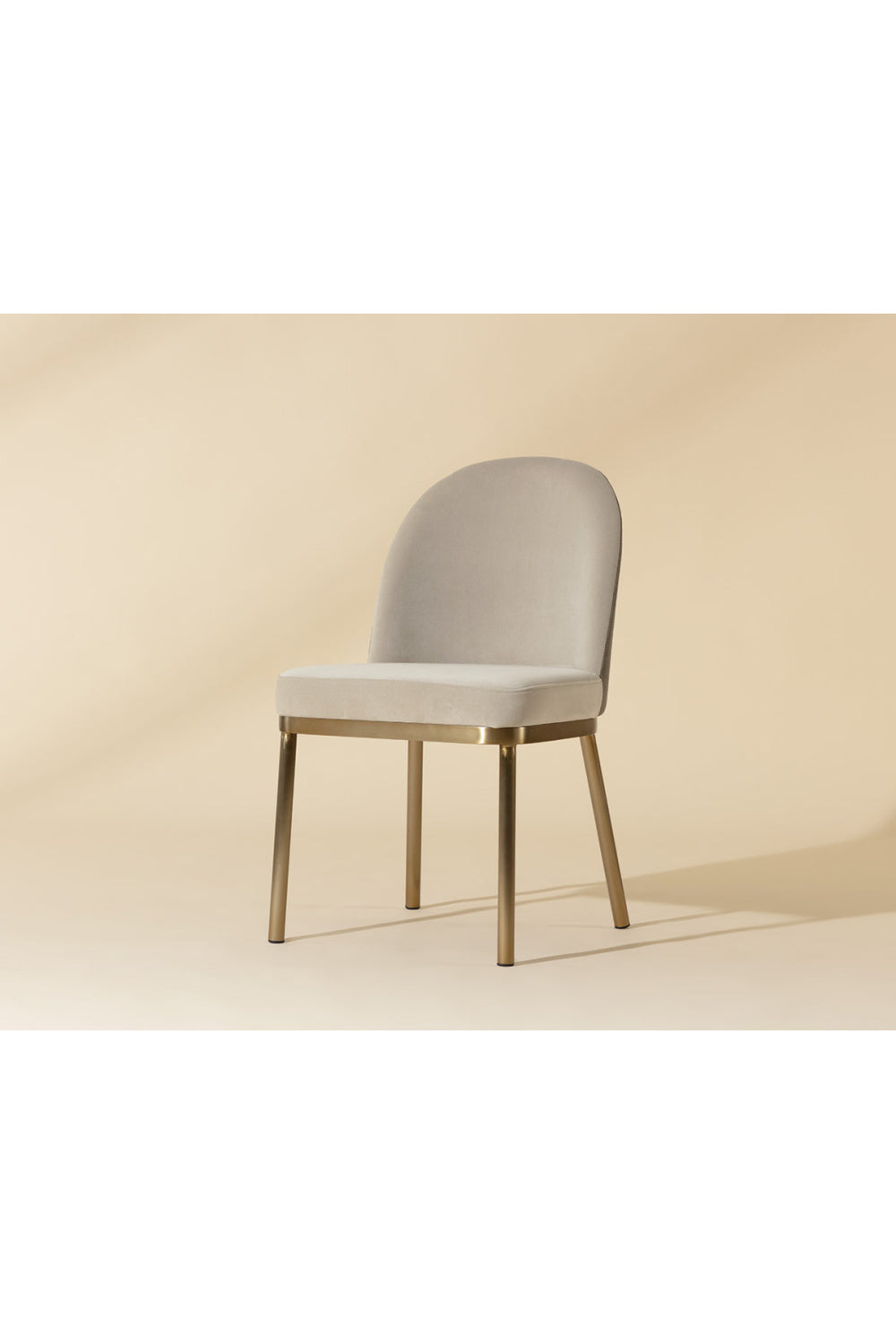 Modern European furniture - Taupe Arched-Back Dining Chairs (2) - www.oroa.com