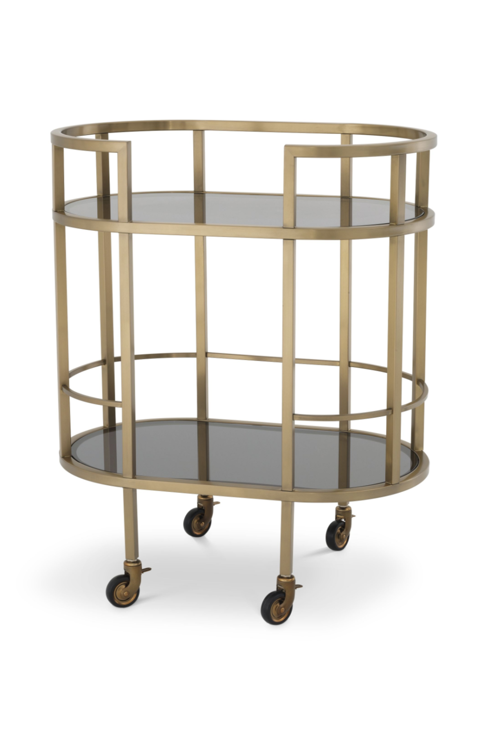 Smoked Glass 2-Layer Trolley | Eichholtz Townhouse | Oroa.com