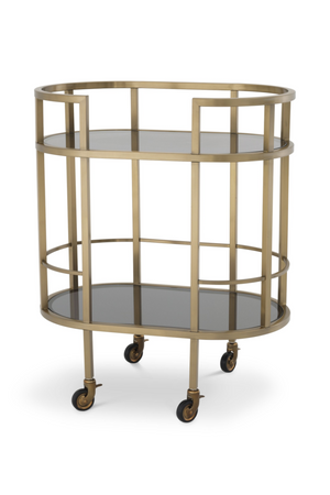 Smoked Glass 2-Layer Trolley | Eichholtz Townhouse | Oroa.com