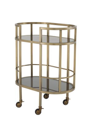 Smoked Glass 2-Layer Trolley | Eichholtz Townhouse | Oroa.com