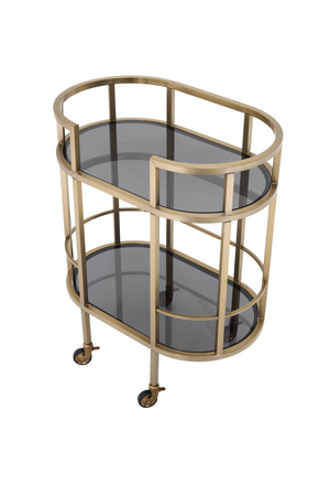 Smoked Glass 2-Layer Trolley | Eichholtz Townhouse | Oroa.com
