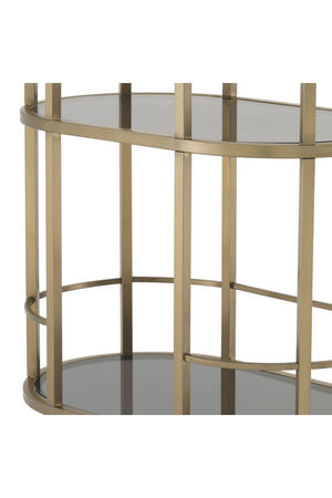 Smoked Glass 2-Layer Trolley | Eichholtz Townhouse | Oroa.com