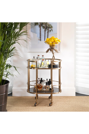 Smoked Glass 2-Layer Trolley | Eichholtz Townhouse | Oroa.com