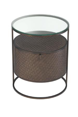 Round Woven Oak Bedside Table | Eichholtz Napa Valley | Oroa.com