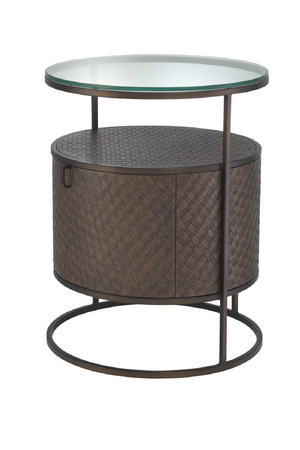 Round Woven Oak Bedside Table | Eichholtz Napa Valley | Oroa.com