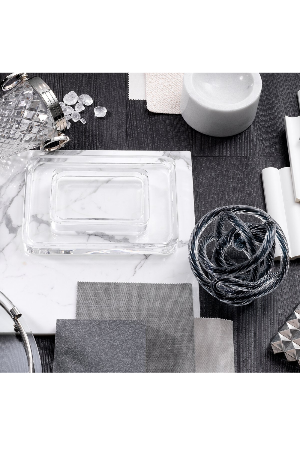 Gray Glass Rope Desk Accessory | Eichholtz Dominico | Oroa.com