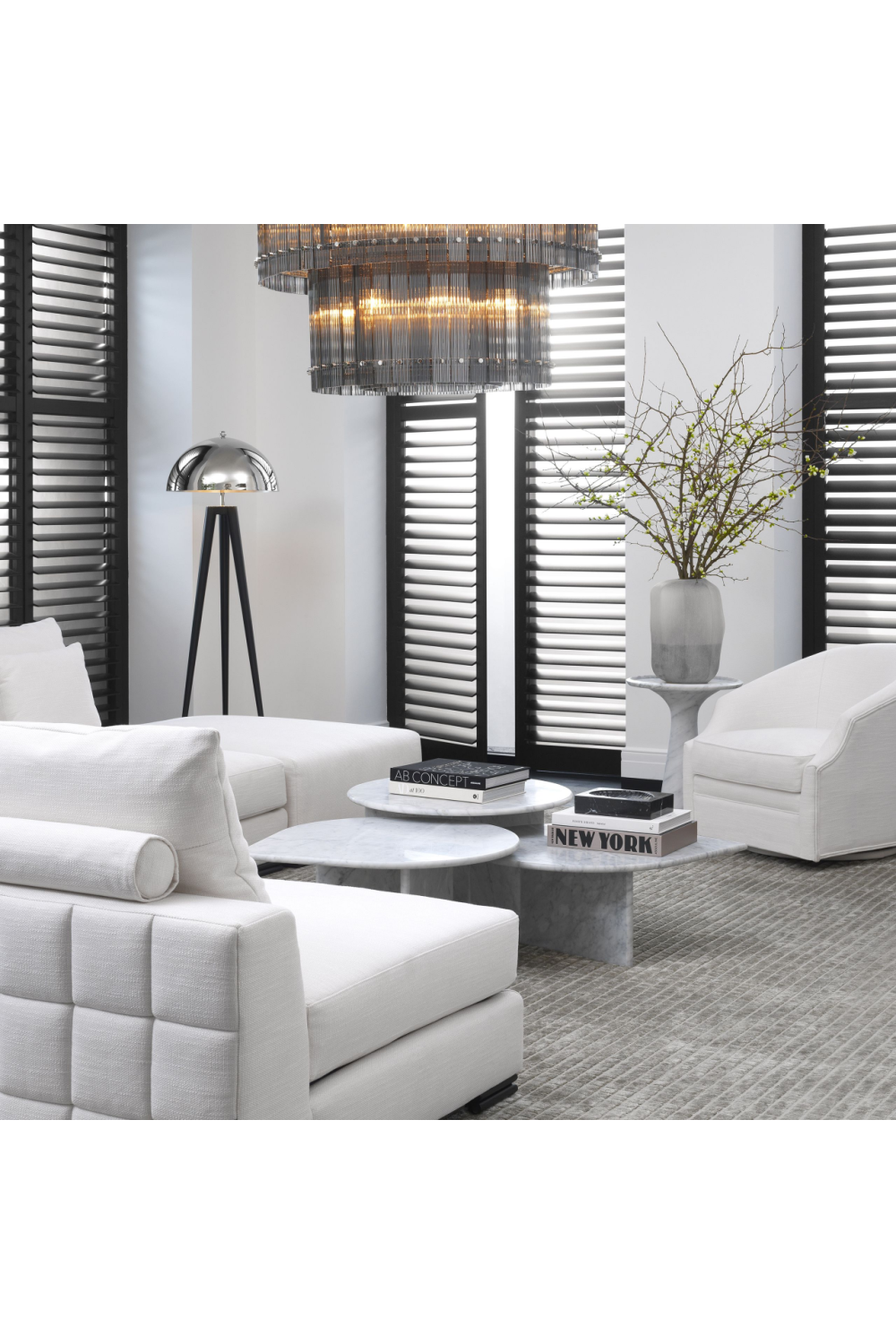 Marble Nesting Coffee Table (set of 3) | Eichholtz Naples | Oroa.com