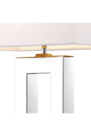 Nickel Finish Geometric Base Table Lamp | Eichholtz Arlington  | OROA TRADE