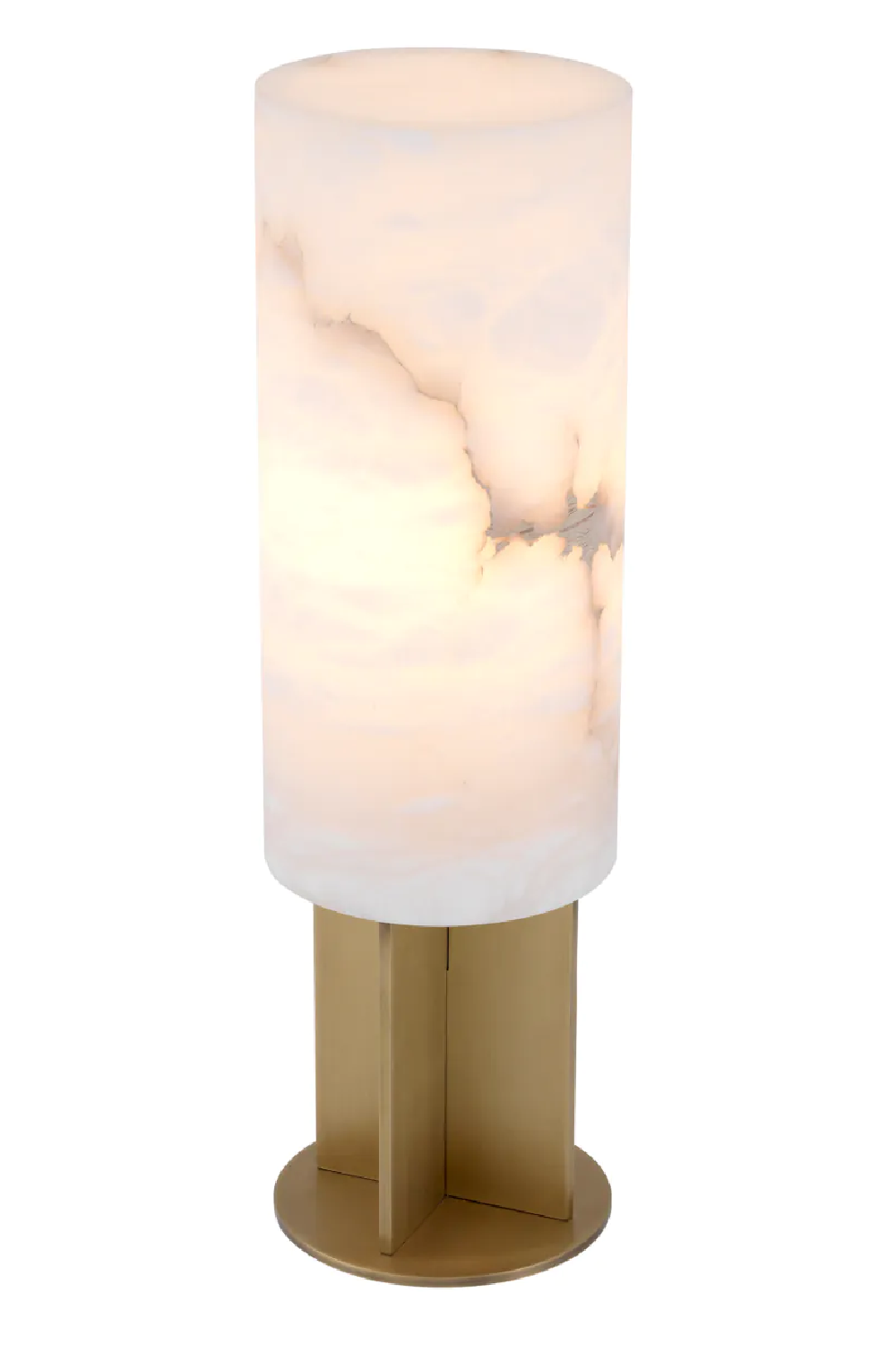 Round Brass Alabaster Table Lamp | Eichholtz | OROA