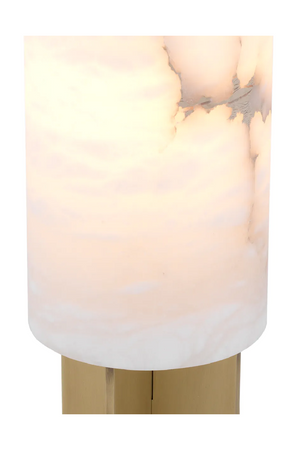 Round Brass Alabaster Table Lamp | Eichholtz | OROA