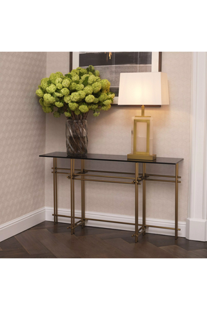 Smoked Glass Steel Console Table | Eichholtz Quinn | Oroa.com