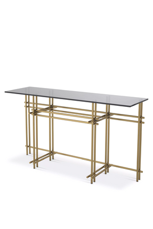 Smoked Glass Steel Console Table | Eichholtz Quinn | Oroa.com