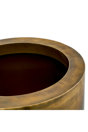 Vintage Brass Round Planter | Eichholtz Jasper | Oroa.com