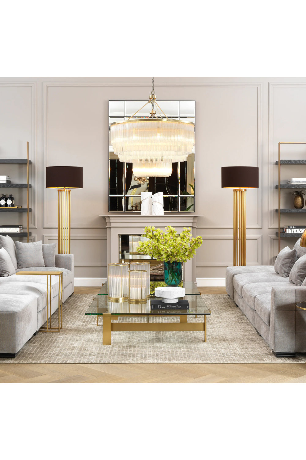 Glass Rods Contemporary Chandelier | Eichholtz Hector | Oroa.com