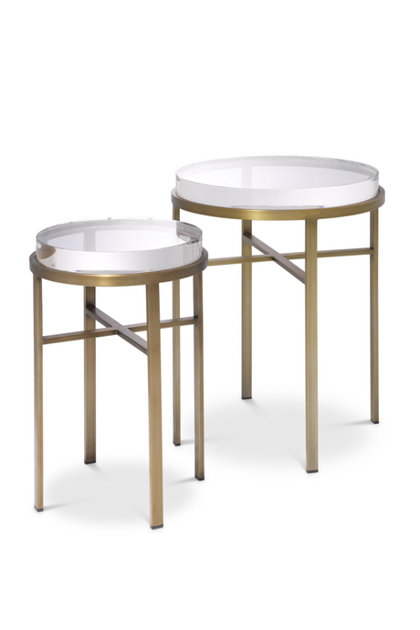 Round Glass Side Tables (2) | Eichholtz Hoxton | Oroa.com