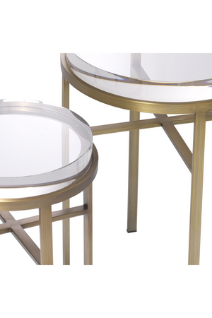 Round Glass Side Tables (2) | Eichholtz Hoxton | Oroa.com