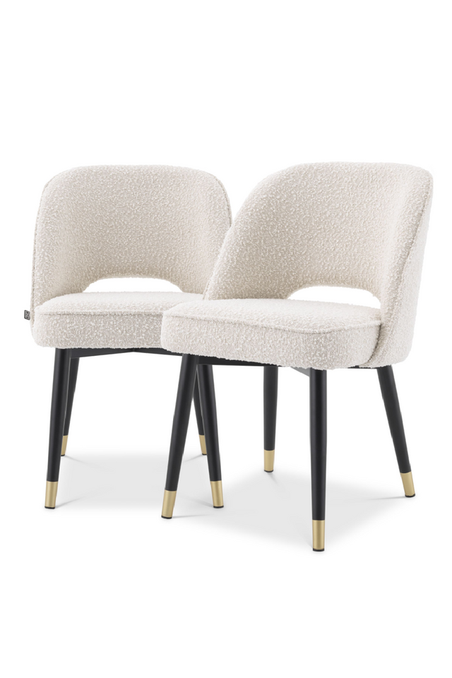 Bouclé Cut-Out Dining Chairs (2) | Eichholtz Cliff | Oroa.com