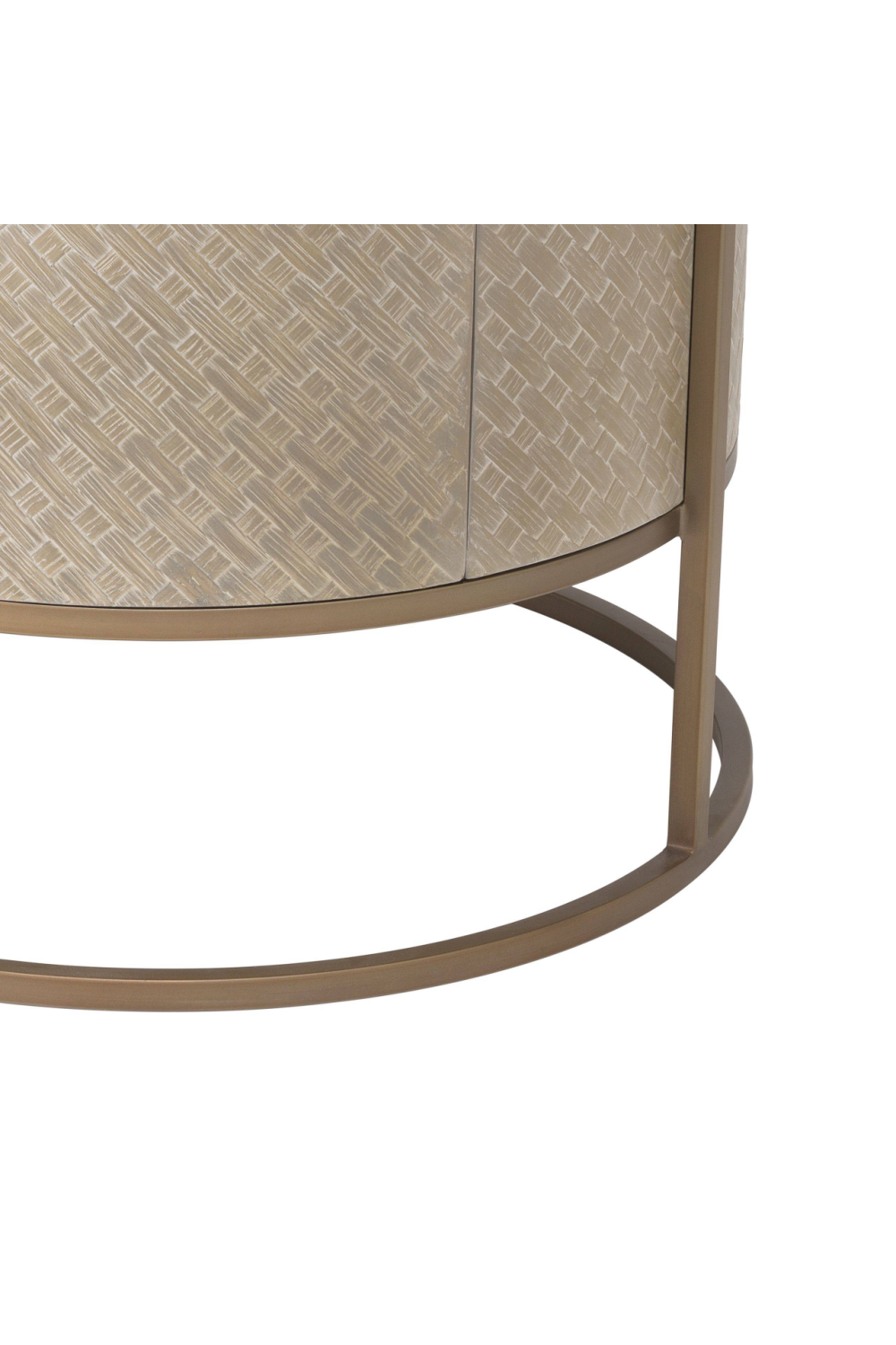 Round Woven Oak Bedside Table | Eichholtz Napa Valley | Oroa.com