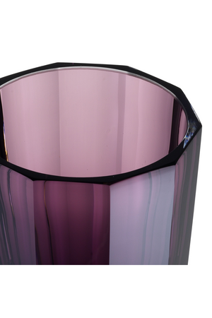 Purple Octagonal Glass Vase | Eichholtz Chavez | Oroa.com