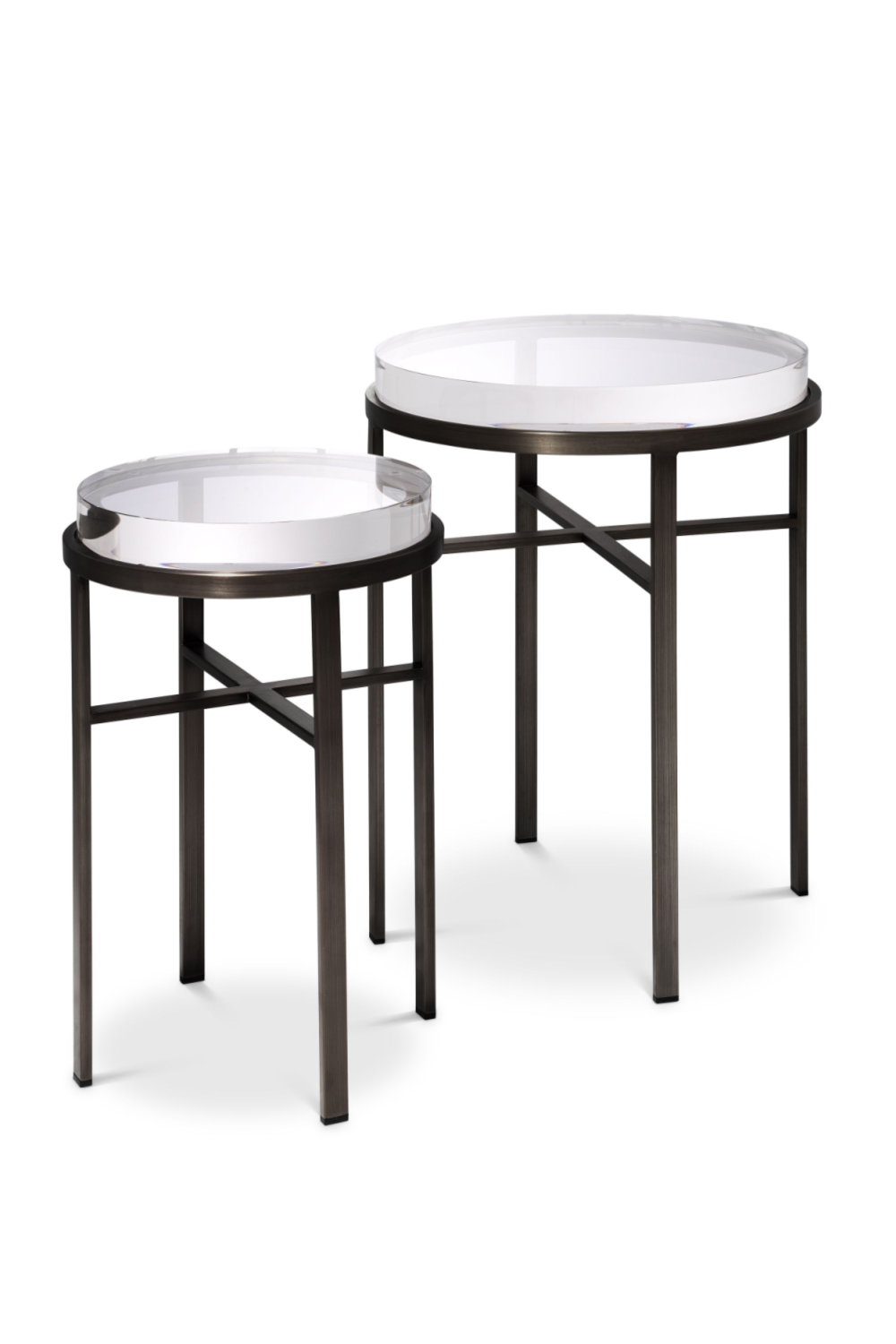 Round Glass Side Tables (2) | Eichholtz Hoxton | Oroa.com