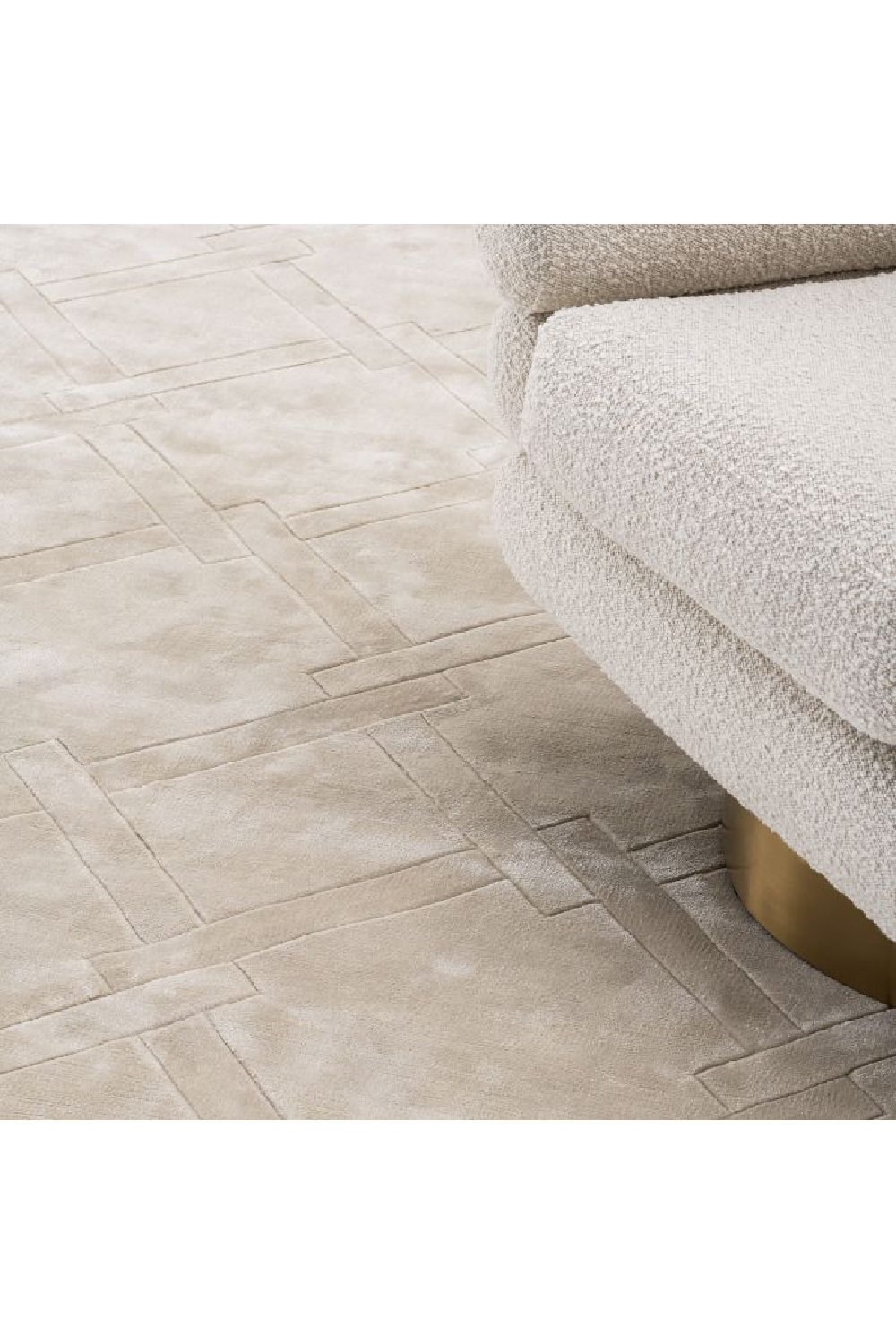 Hand Woven Plush Silver Sand Carpet | Eichholtz La Belle| Oroat.com