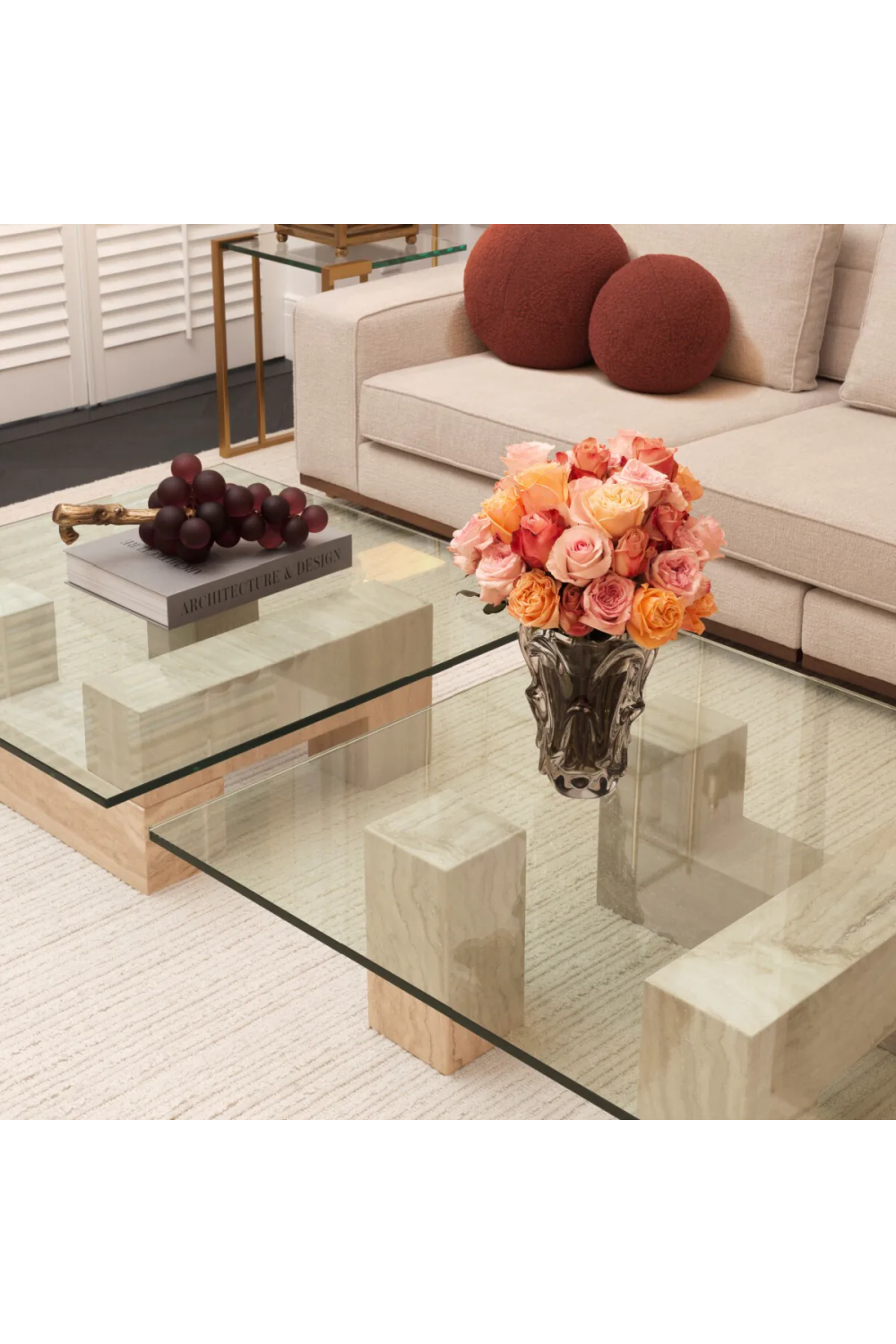 Square Glass Coffee Table | Eichholtz Ikal | Oroa.com