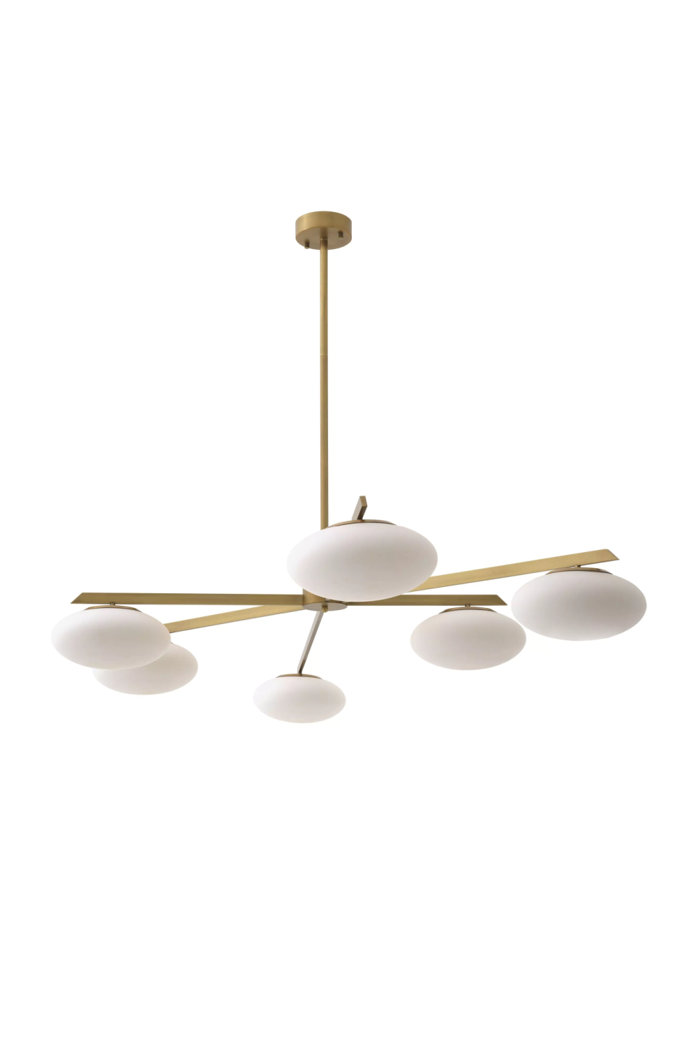 Elliptical White Glass Chandelier | Eichholtz Evergreen | Oroa.com