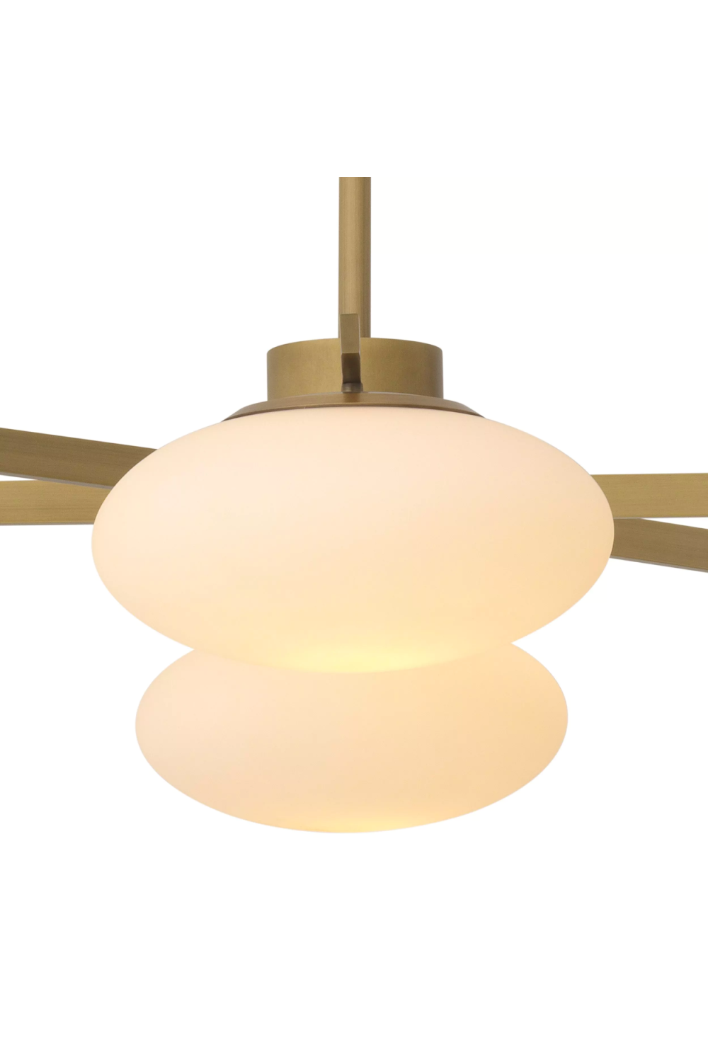 Elliptical White Glass Chandelier | Eichholtz Evergreen | Oroa.com