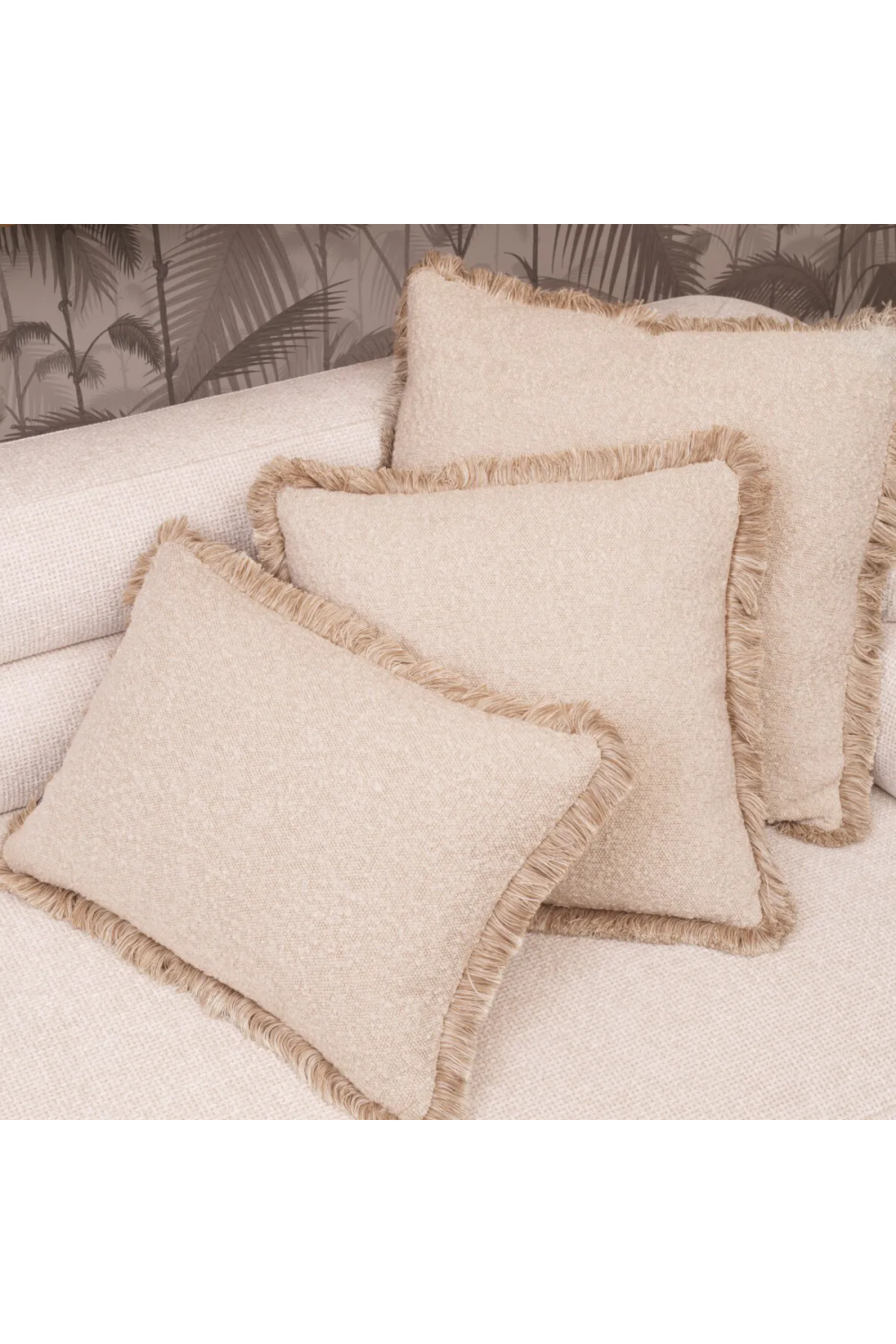 Cream Bouclé Throw Pillow | Eichholtz Nami