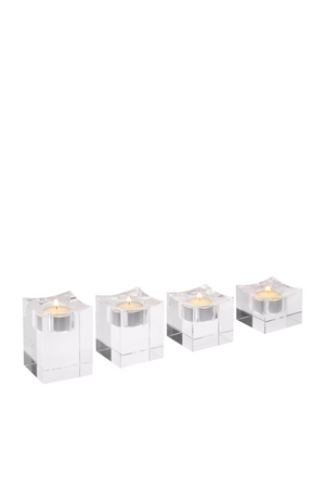 Crystal Tealight Holder Set (4) | Eichholtz Giancarlo | Oroa.com