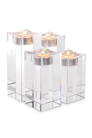 Crystal Tealight Holder Set (4) | Eichholtz Giancarlo | Oroa.com
