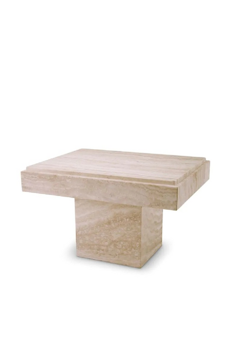 Silver Travertine Rectangular Side Table | Eichholtz Sartoria | Oroa.com