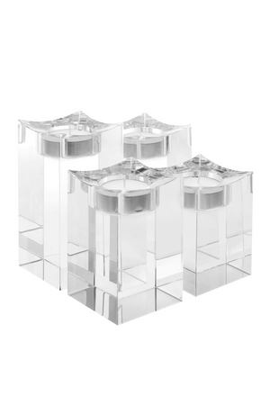 Crystal Tealight Holder Set (4) | Eichholtz Giancarlo | Oroa.com