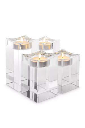 Crystal Tealight Holder Set (4) | Eichholtz Giancarlo | Oroa.com