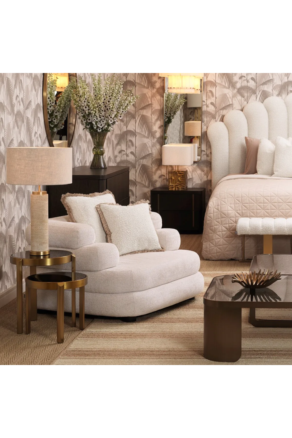 Beige Drum Table Lamp | Eichholtz Lxry | Oroatrade.com