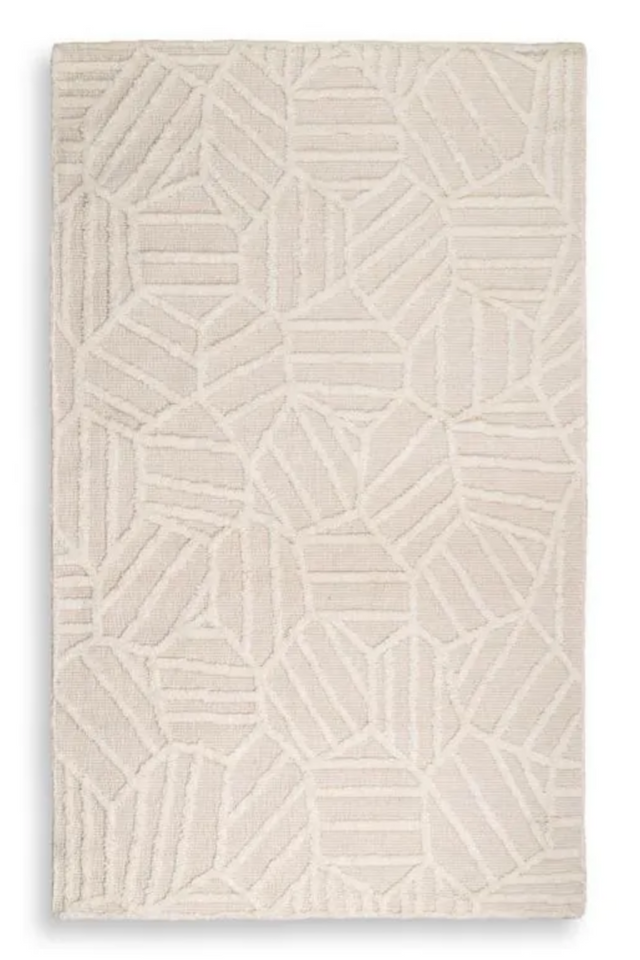 Cream Handwoven Wool Carpet | Eichholtz San Juan | Oroa.com