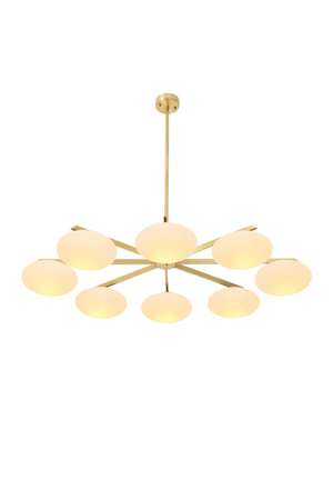 Elliptical White Glass Chandelier | Eichholtz Evergreen | Oroa.com